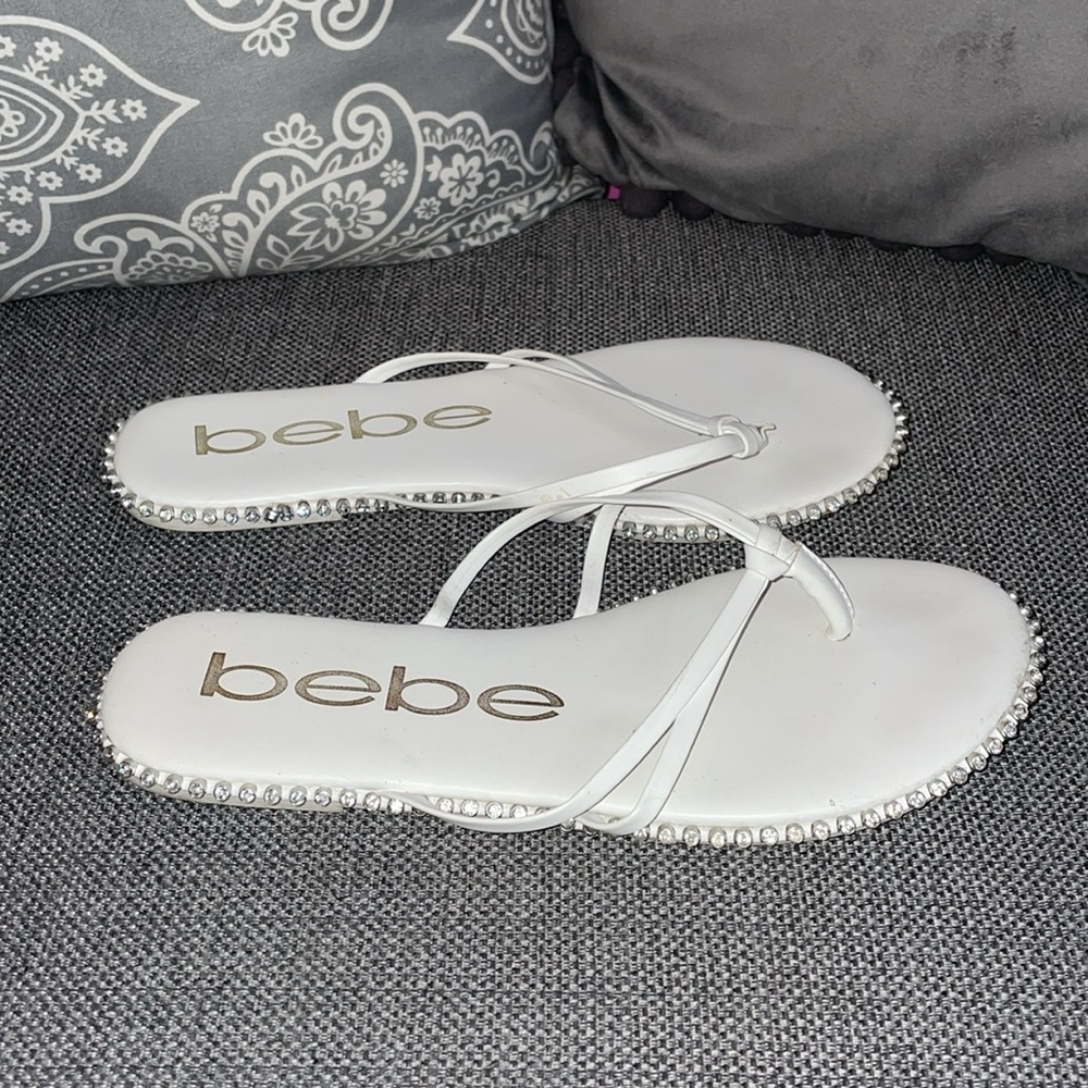BEBE White Diamond Inspired Sandals 💎